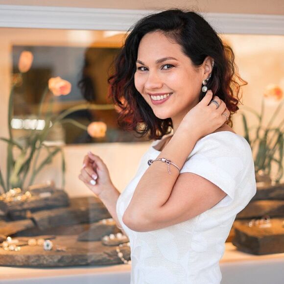 Sterling Silver Freshwater Baroque Pearl Earrings - Picture 6 of 7